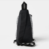 Mops Grau Lined Crossbody Bag (Rückseite)
