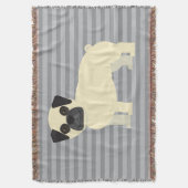 Mops Grau Lined Decke (Vorderseite Vertikal)