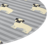 Mops Grau Lined Schneidebrett (Ecke)