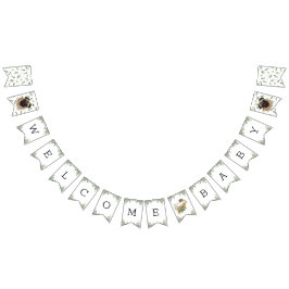 Mops Greenery Baby Shower Puppy Banner