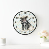 Mops Große Wanduhr (Zuhause)