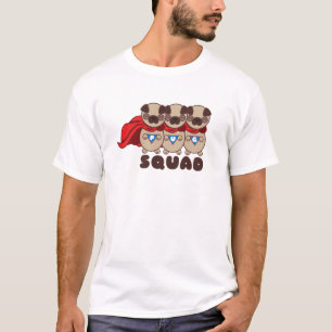 Mops-Gruppe-Möpse zum T-Shirt der Rettungs-Männe