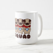 Mops-Gruppe-Möpse zur Rettungs-Kaffee-Tee-Tasse Kaffeetasse (VorderseiteRechts)