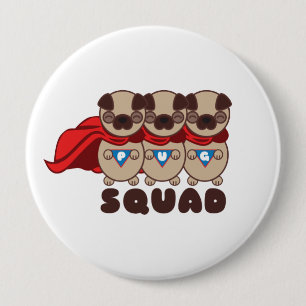 Mops-Gruppe-runder Knopf Button