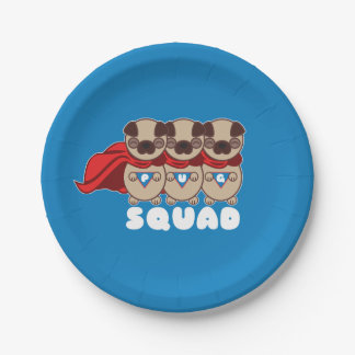 Mops-Gruppe zum Rettungs-Party-Teller Pappteller