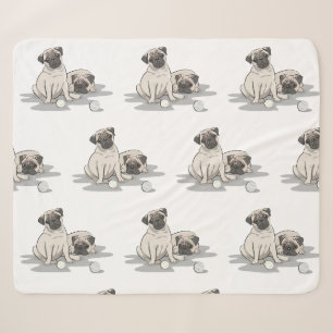 Mops-Gruppen-Cartoons Sherpadecke