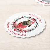 Mops haben sich ein fröhliches kleines Weihnachtsf Untersetzer (angewinkelt)