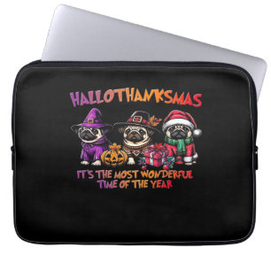 Mops Halloween Erntedank Weihnachts-Klassik T-Shi Laptopschutzhülle