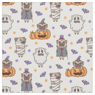 Mops Halloween Fabric Stoff
