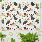 Mops Halloween Geschirrtuch (Gefaltet)