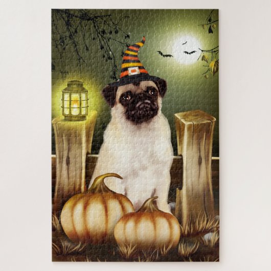 Mops Halloween Jigsaw Puzzle (Vertikal)