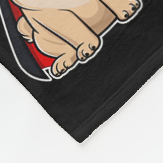 Mops Halloween Kostüm Spooky Ghost Pumpkin Mops Ha Fleecedecke (Ecke)