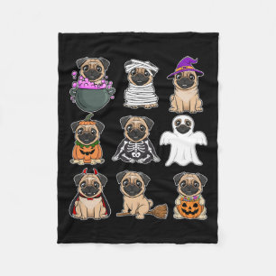 Mops Halloween Kostüm Spooky Ghost Pumpkin Mops Ha Fleecedecke