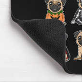 Mops Halloween Kostüm Spooky Ghost Pumpkin Mops Ha Mousepad (Ecke)