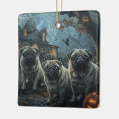 Mops Halloween Night Doggy Delight Keramikornament (Links)