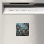 Mops Halloween Night Doggy Delight Magnet (In Situ (Geschirrspüler))