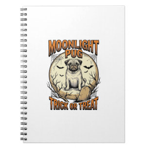 Mops-Halloween-Shirt mit Vintage-Stichmond_1 Notizblock