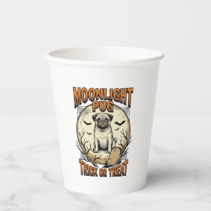 Mops-Halloween-Shirt mit Vintage-Stichmond_1 Pappbecher