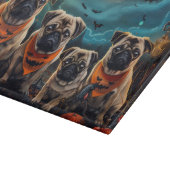 Mops Halloween Spooky Schneidebrett (Ecke)