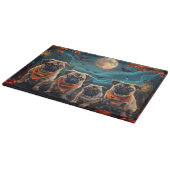 Mops Halloween Spooky Schneidebrett (Ecke)