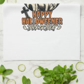Mops Halloween-Süßigkeiten oder Saures Vintage-Eng Geschirrtuch (Gefaltet)