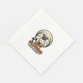 Mops Halloween-Süßigkeiten oder Saures Vintage-Eng Serviette (Ecke)