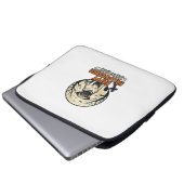 Mops Halloween-Süßigkeiten oder Saures Vintage-Gra Laptopschutzhülle (Vorne Knopf)