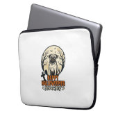 Mops Halloween-Süßigkeiten oder Saures Vintage-Gra Laptopschutzhülle (Vorderseite Links)