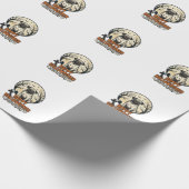 Mops Halloween-Süßigkeiten oder Saures Vintage-Sti Geschenkpapier (Ecke)