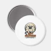 Mops Halloween-Süßigkeiten oder Saures Vintage-Sti Magnet (Vorderseite/Rückseite)