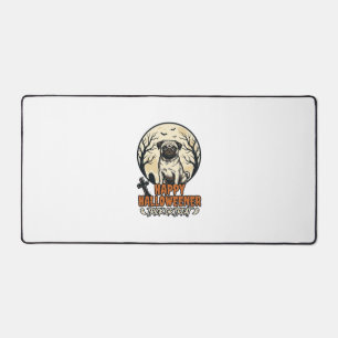 Mops Halloween-Süßigkeiten oder Saures Vintage-Sti Schreibtischunterlage