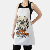 Mops Halloween-Süßigkeiten oder Saures Vintage-Sti Schürze (InSitu)