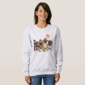 Mops Halloween Sweatshirt-Halloween Hundemutter Sweatshirt (Vorne ganz)