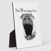 Mops Happy Face Fotoplatte (Seite)
