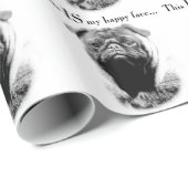 Mops Happy Face Geschenkpapier (Rolleneckpunkt)