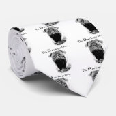 Mops Happy Face Krawatte (Gerollt)