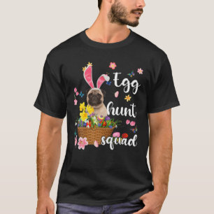 Mops Happy Ostertag Osterfeiertag farbenfrohe Eier T-Shirt