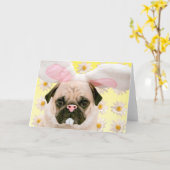 Mops-Hasenohren Karte (Gelbe Blume)