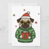 Mops hässlicher Pullover Weihnachten heiße Kakao M (Rückseite)