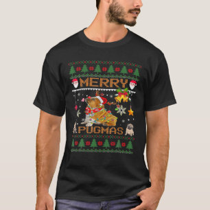 Mops hässlicher Weihnachtskraut für Frauen Männer T-Shirt