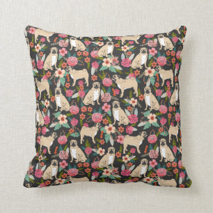 Mops Haustier Porträt maßgeschneiderte Frühling Kissen