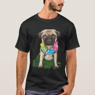 Mops Hawaiian Hula Dance Shirt Cool Aloha Animal F