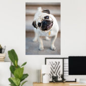 Mops Head Tilt Poster (Heimbüro)