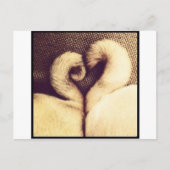 Mops Heart Schwanzes Postkarte (Vorderseite)