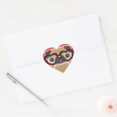 Mops Heart Sticker (Umschlag)