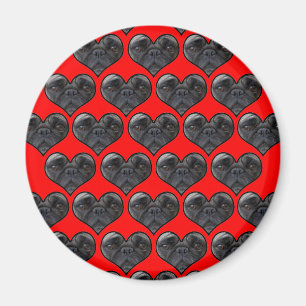Mops Hearts Magnet
