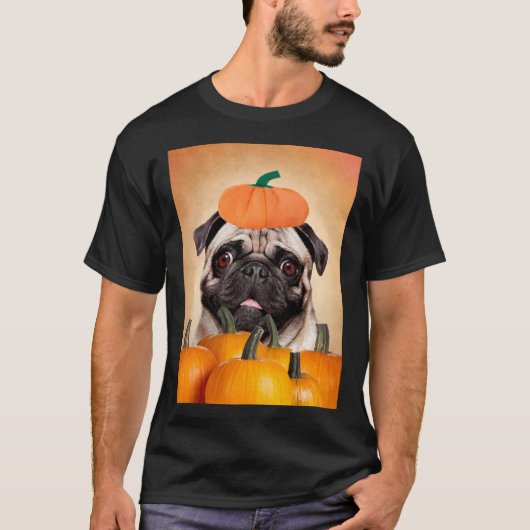 Mops - Herbst - D7 Klassischer T - Shirt 140 (Vorderseite)