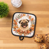 Mops Herbstkranz Topflappen (Oben Unten)