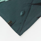 Mops-Herrchen vintage Fleecedecke (Ecke)