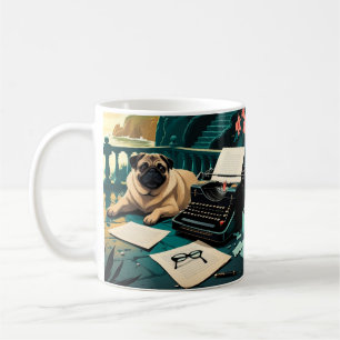Mops-Herrchen vintage Kaffeetasse